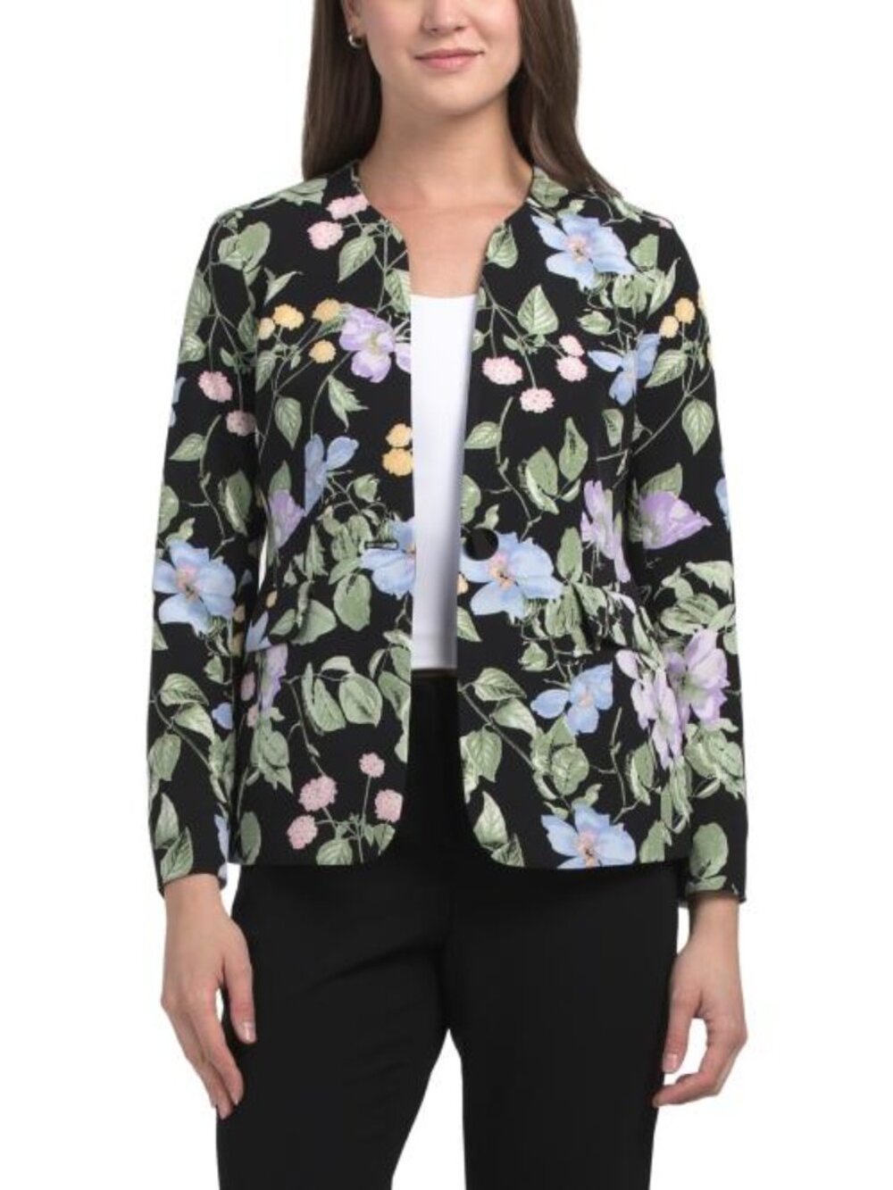 KASPER Petite Printed Scuba Jacket - Picture 1 of 4